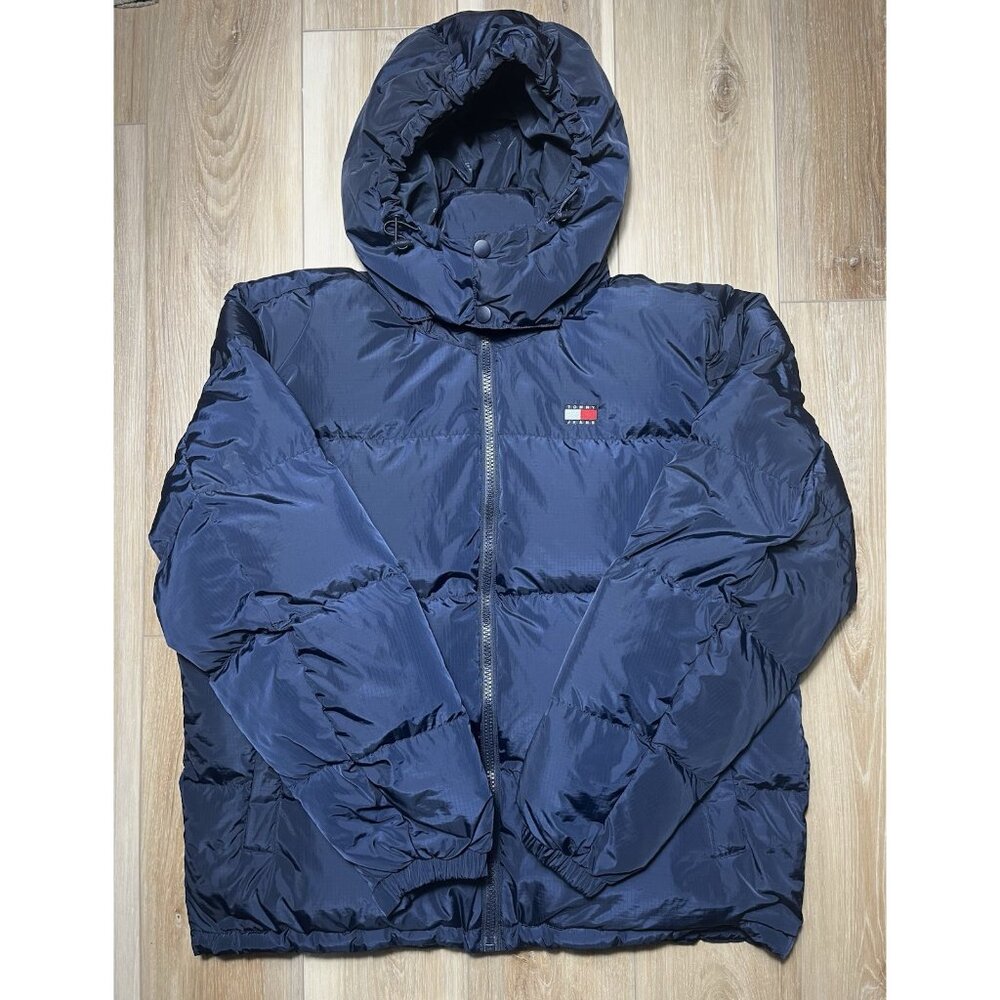 Tommy Jean The Alaska Puffer Blue Hooded Down Jacket - Men Size XXL